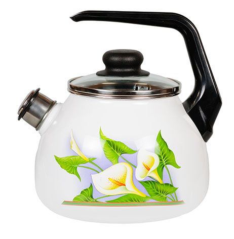 Kettle 2.0l 4s210ya "CALLA" white from St. spherical